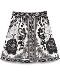 FARM Rio - Flower Mini-Rok Met Luipaardprint - Lyst