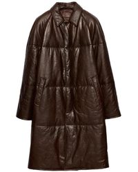 Prada - Padded Nappa-Leather Coat - Lyst