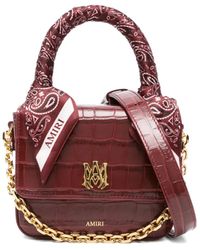 Amiri - Crocodile-Effect Scarf-Handle Tote Bag - Lyst