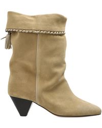 Isabel Marant - Dalby Braided-Detail Pointed-Toe Boots - Lyst