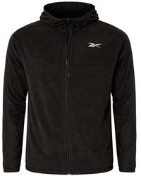 Reebok - Fleece Zip-Up Hoodie - Lyst