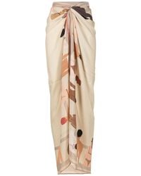 Amir Slama - Graphic-Print Silk Cover-Up - Lyst