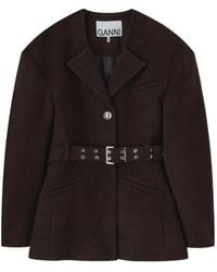 Ganni - Wool Jacket - Lyst