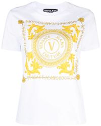 Versace Jeans Couture - T-Shirt Logo Couture Con Stampa - Lyst