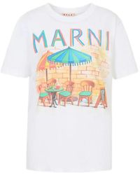 Marni - Postcard Print T Shirt - Lyst