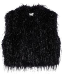 forte_forte - Feather-Effect Sleeveless Jacket - Lyst