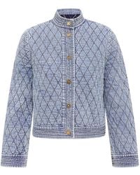Zimmermann - Indra Quilted Denim Jacket - Lyst