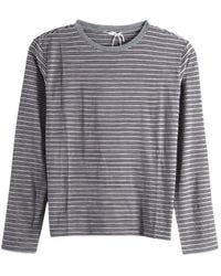 AURALEE - T-Shirt En Laine À Rayures - Lyst