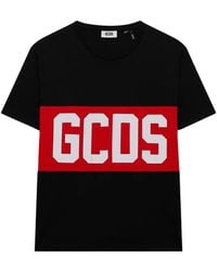 Gcds - T-Shirt With Logo Band - Lyst