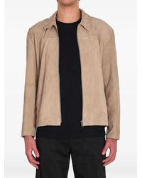 Arma - Shirt-Style Zip Suede Jacket - Lyst
