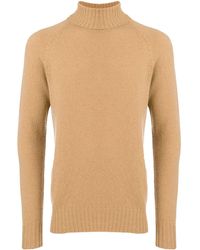 Drumohr Roll-neck Fitted Jumper - Natural