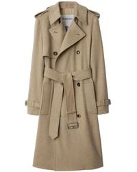 Burberry - Double-Breasted Cashmere Trench Coat - Lyst