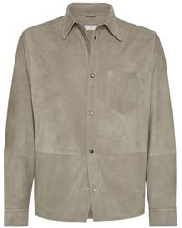 Brunello Cucinelli - Suede Shirt - Lyst