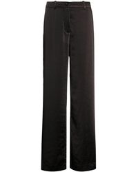 P.A.R.O.S.H. - Satin-finish Straight-leg Trousers - Lyst