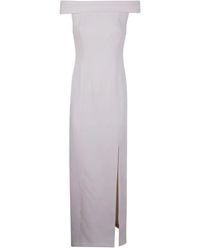 Ralph Lauren - Off-Shoulder Jurk Met Split - Lyst