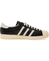 adidas - Superstar Three-Stripe Leather Sneakers - Lyst