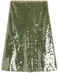 Ami Paris - Sequin-embellished Midi Skirt - Lyst