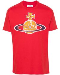 Vivienne Westwood - T-Shirt mit Orb-Logo-Print - Lyst