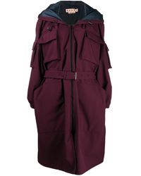 Marni Mantel Met Capuchon - Rood