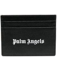 Palm Angels - Tarjetero de piel con logo - Lyst