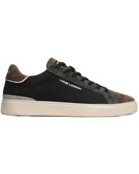 Crime London - Suede-Panelled Leather Sneakers - Lyst