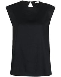 Tibi - Top Sin Mangas Con Detalle De Abertura - Lyst