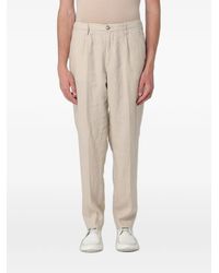 Re-hash - Pleat-Detail Linen Trousers - Lyst