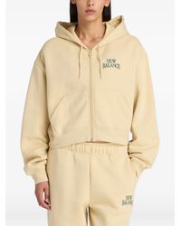 New Balance - Trackside Fleece Full-Zip Hoodie - Lyst