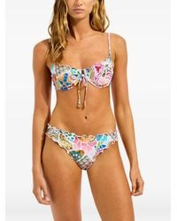 Seafolly - Mosaic-Print Ruffled Bikini Bottom - Lyst