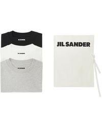 Jil Sander - Logo-Patch T-Shirt (Set Of Three) - Lyst