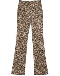 Maliparmi - Geometric-Pattern Flared Trousers - Lyst