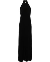 Max Mara - Vestido Largo Con Cuello Halter - Lyst