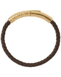 Burberry - Check Lederarmband - Lyst
