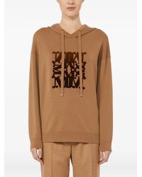 Max Mara - Hoodie Met Capuchon En Logo - Lyst