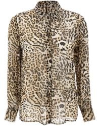Kaos - Animal-Print Button-Front Shirt - Lyst