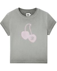 B+ AB - Cherry-Print Crystal-Embellished T-Shirt - Lyst