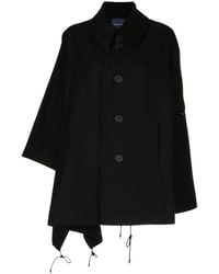 Yohji Yamamoto - Long-Sleeve Button-Up Cape - Lyst