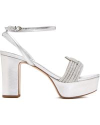 SCHUTZ SHOES - 105Mm Bosa Embellished Platform Sandals - Lyst