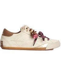 Crime London - Sneakerina Distressed-Effect Charm-Detail Sneakers - Lyst