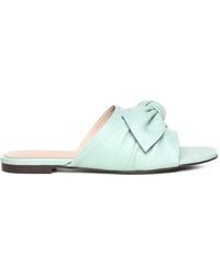 Coccinelle - Bow-Detail Leather Flat Sandals - Lyst