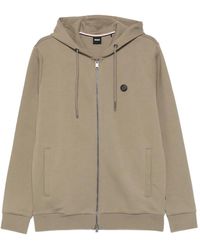 BOSS - Sweatshirt Mit Logo-Patch - Lyst