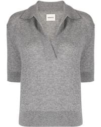 KHAITE - Shrunken Cashmere Polo Shirt - Lyst