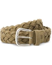 BOGGI - Ceinture En Daim À Design Tressé - Lyst