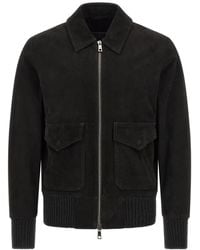 Giorgio Brato - Suede-Finish Zip-Up Jacket - Lyst