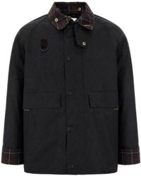 Barbour - Spey Waxed-Cotton Check-Trim Jacket - Lyst