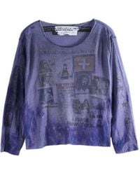 SAITOS - Graphic-Print Long-Sleeve T-Shirt - Lyst
