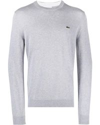 Lacoste - Maglione Girocollo Con Applicazione - Lyst
