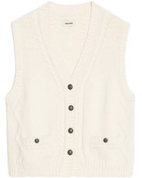 Zadig & Voltaire - Cable-Knit Vest - Lyst