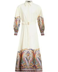 Etro - Paisley Belted Maxi - Lyst