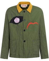 Marni - ロゴパッチ シャツジャケット - Lyst